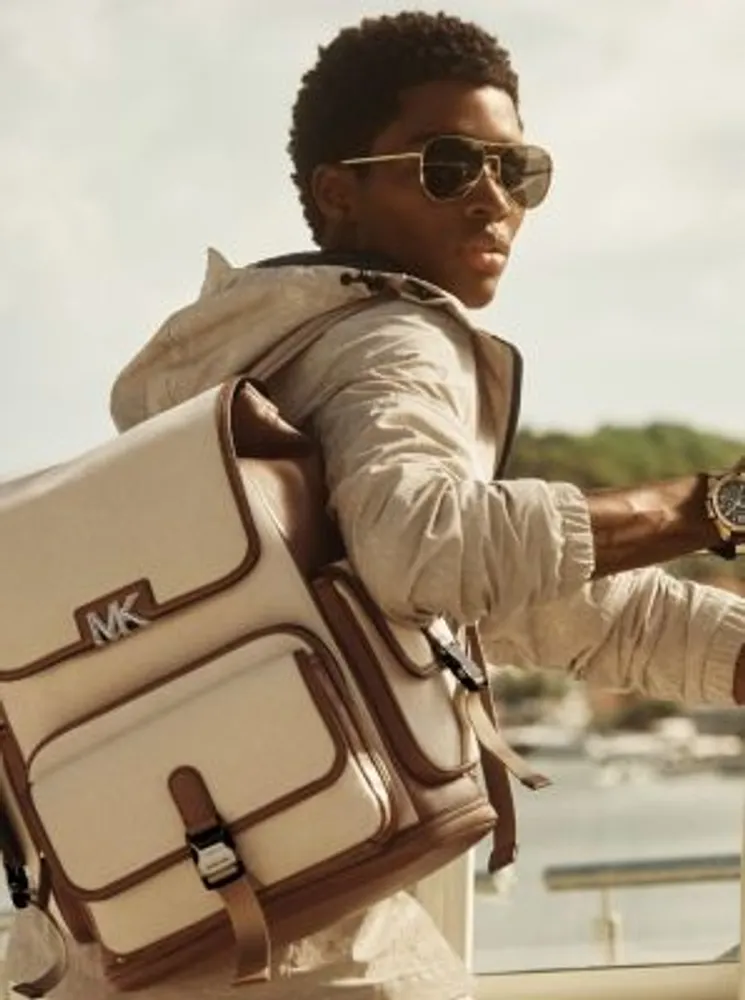 Hudson Two-Tone Canvas Backpack