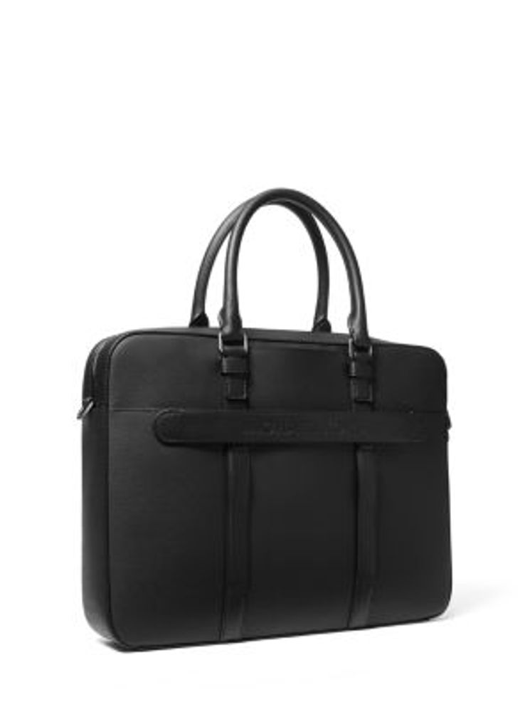 Hudson Textured Leather Briefcase