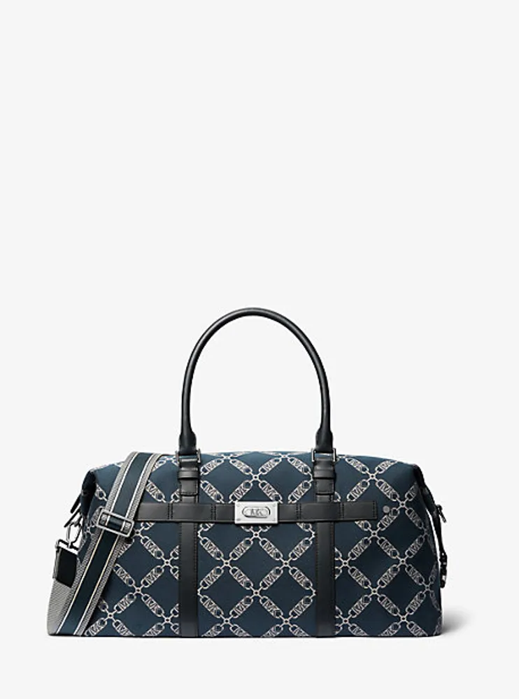 Varick Empire Logo Jacquard Duffel Bag