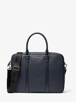 Hudson Logo and Leather Briefcase