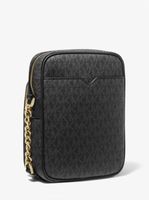 Michael Kors Jet Set Travel Flight Medium Logo Crossbody Bag in black  signature