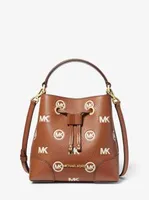 Mercer Small Logo Embossed Leather Bucket Bag