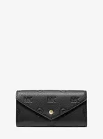 Jet Set Travel Large Logo Embossed Leather Envelope Wallet