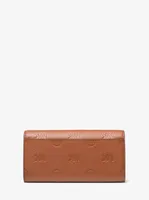 Jet Set Travel Large Logo Embossed Leather Envelope Wallet