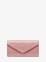 Jet Set Travel Large Logo Embossed Leather Envelope Wallet