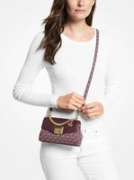 Lita Small Two-Tone Logo and Leather Crossbody Bag