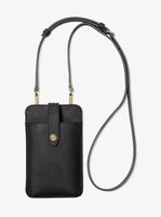 small saffiano leather smartphone crossbody bag
