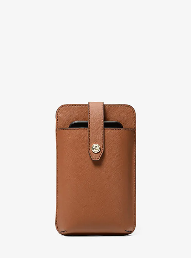 Saffiano Leather Smartphone Crossbody Bag