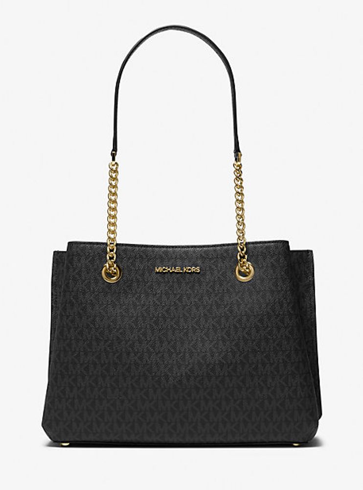 Teagan Large Logo Shoulder Bag