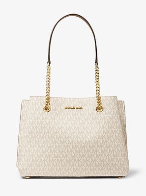 Teagan Large Logo Shoulder Bag