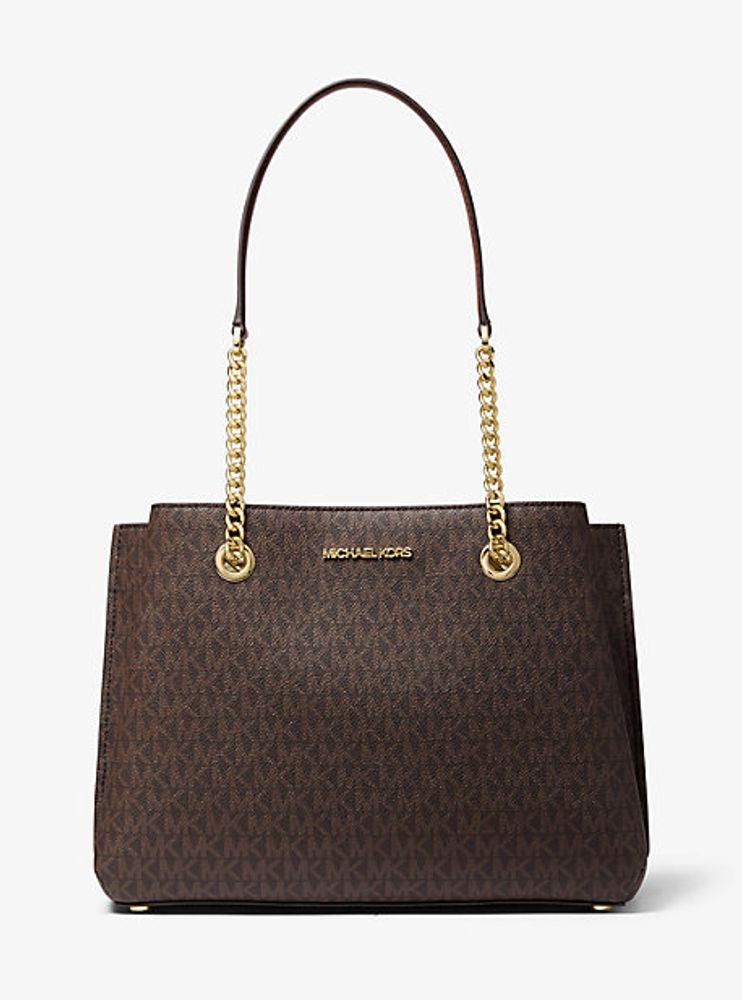 Teagan Large Logo Shoulder Bag