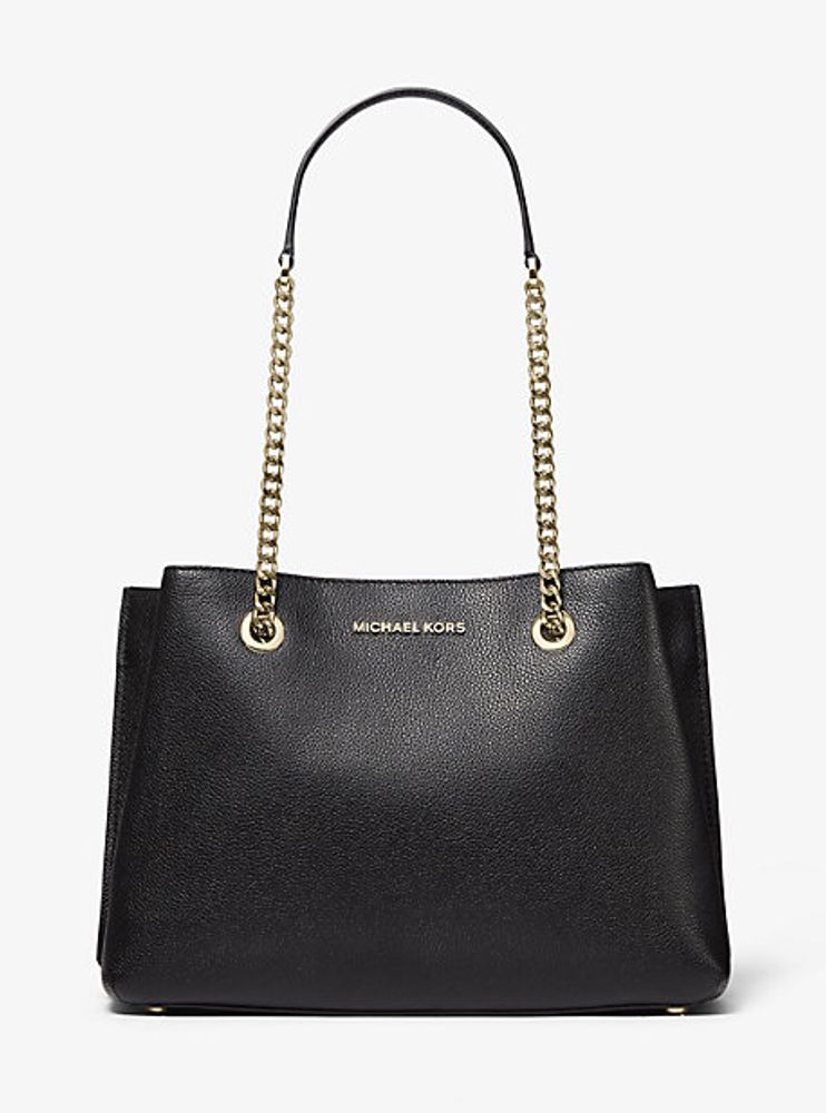 Teagan Large Pebbled Leather Shoulder Bag