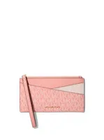 Jet Set Medium Color-Block Graphic Logo Crossover Wristlet