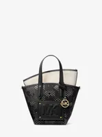 Kimber Small 2-in-1 Perforated and Embossed Faux Leather Tote Bag