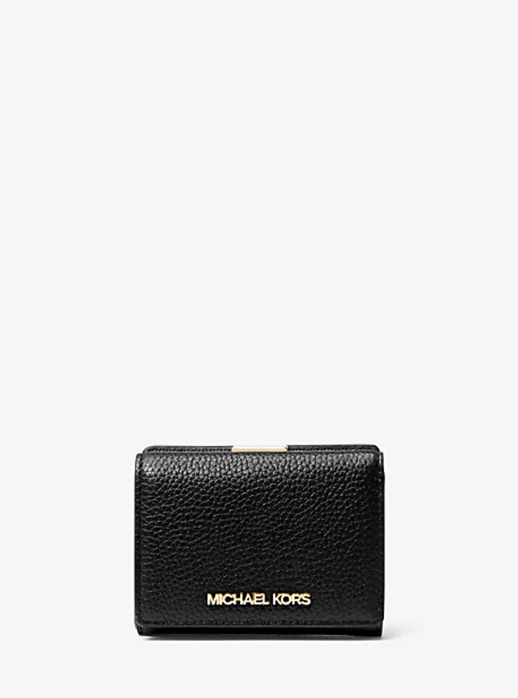 Michael Kors Jet Set Travel Medium Pebbled Leather Trifold Wallet | Square  One