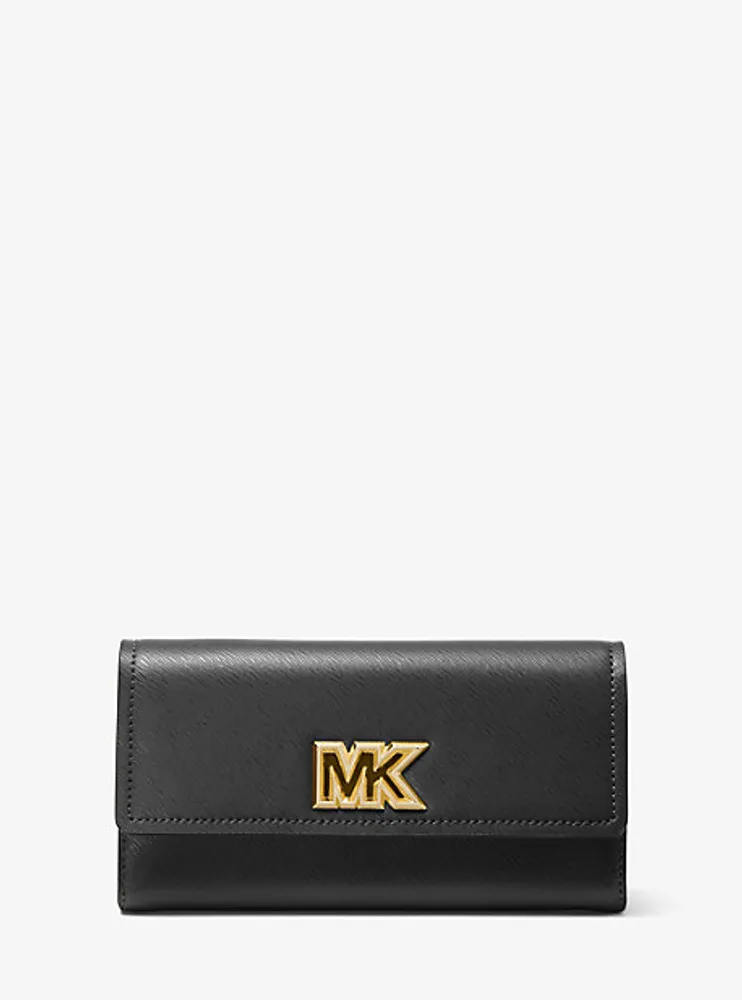 Mimi Large Saffiano Leather Bi-Fold Wallet