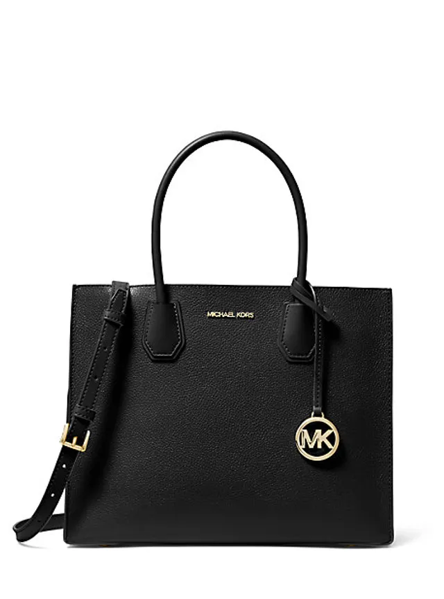  Michael Kors Mercer Large Pebbled Leather Accordion Tote Bag  Black : Clothing, Shoes & Jewelry