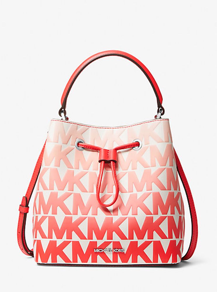 Michael Kors Suri Medium Graphic Logo Print Faux Leather Crossbody Bag