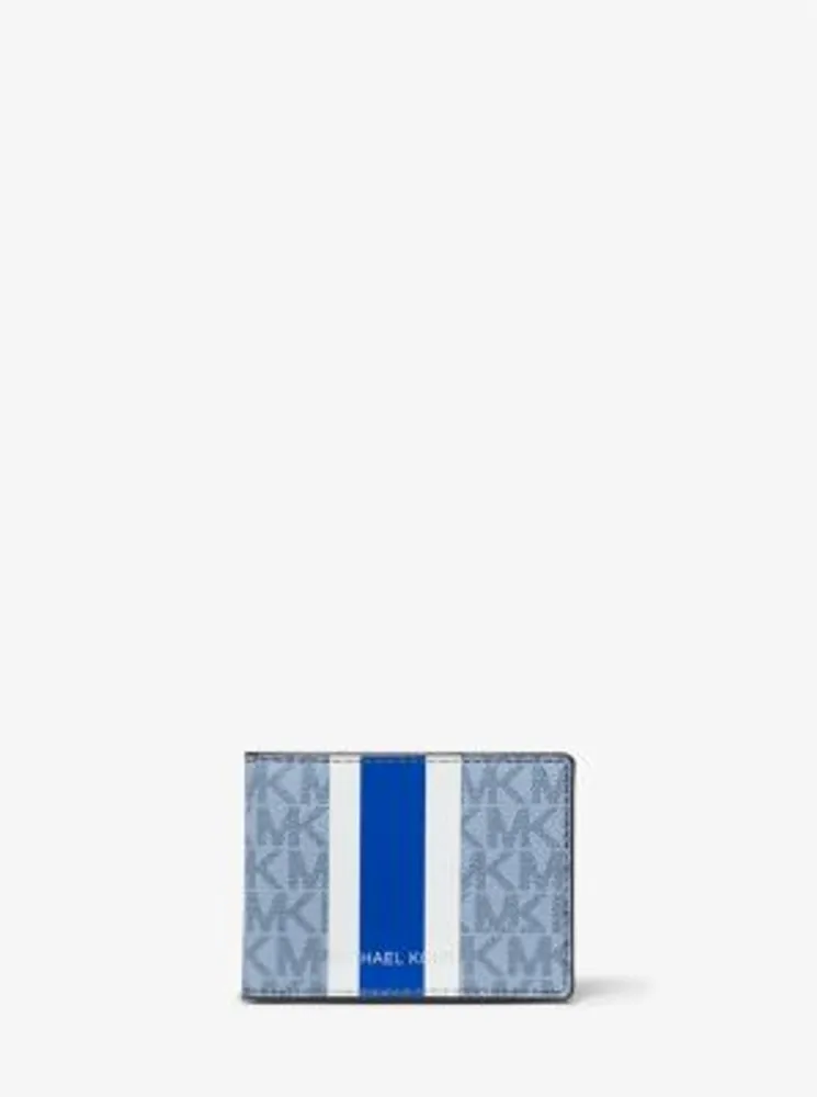 Logo Stripe Billfold Wallet With Passcase