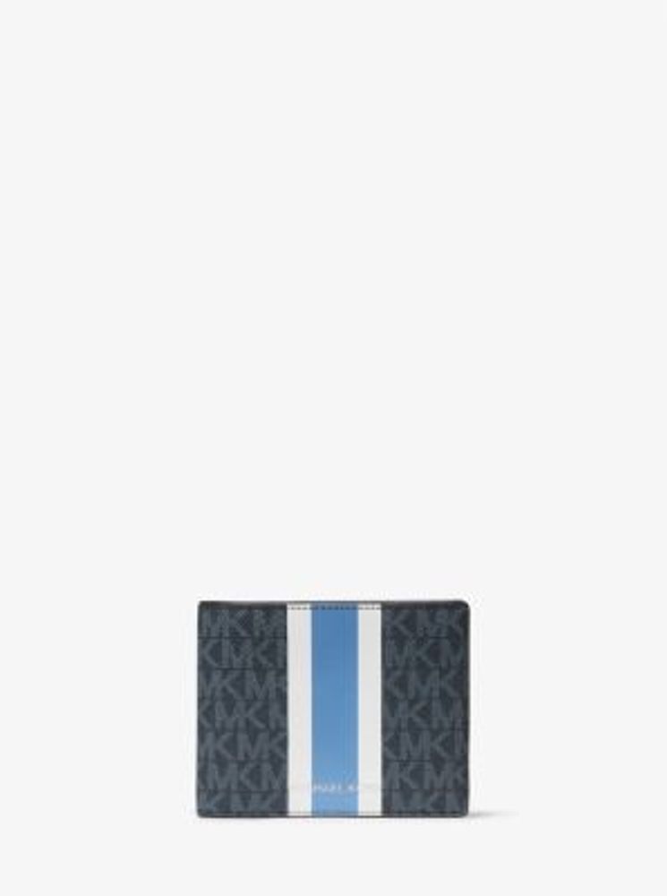 Logo Stripe Billfold Wallet With Passcase