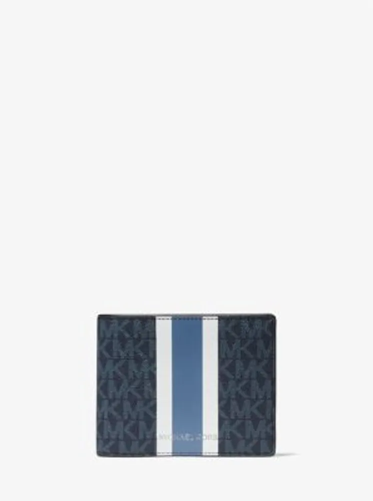 Logo Stripe Billfold Wallet With Passcase
