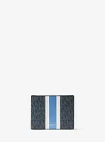 Logo Stripe Billfold Wallet With Passcase