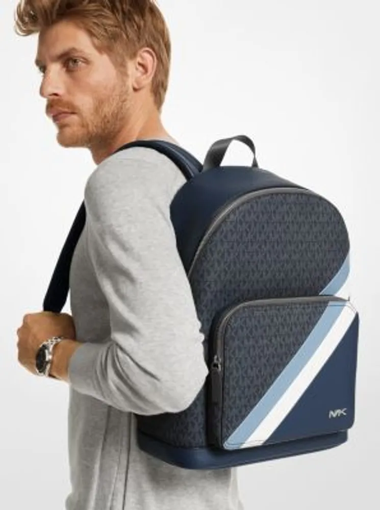Michael Kors Hudson Commuter Logo Stripe Backpack