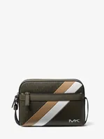 Cooper Logo Stripe and Faux Leather Crossbody Bag