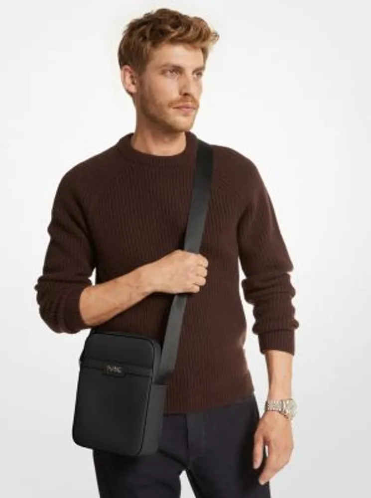 Cooper Textured Faux Leather Flight Bag
