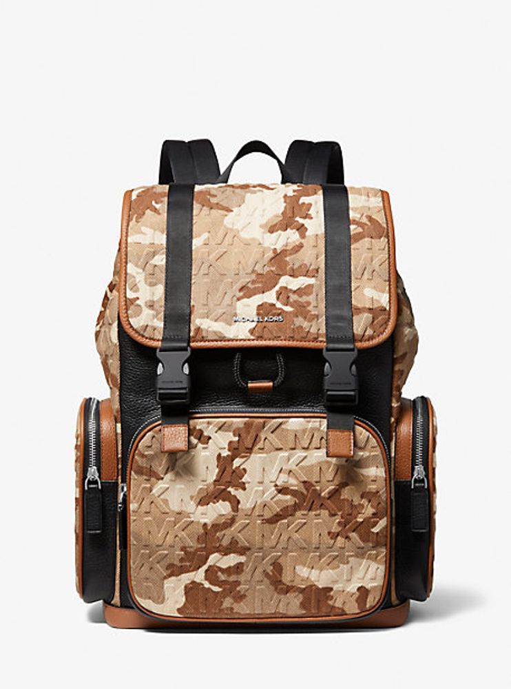 Michael Kors Cooper Printed Denim and Leather Backpack | Shop Midtown