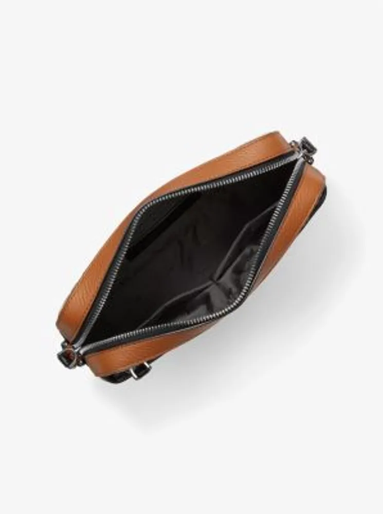 Cooper Printed Denim and Leather Crossbody Bag