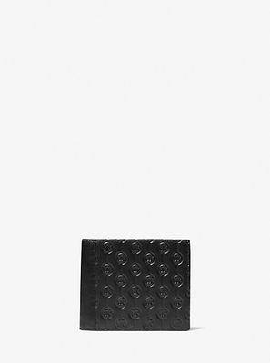Hudson Logo Embossed Leather Billfold Wallet