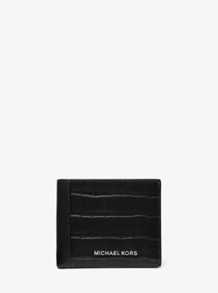 Hudson Crocodile Embossed Leather Billfold