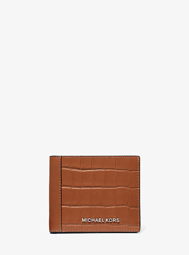 Hudson Crocodile Embossed Leather Billfold