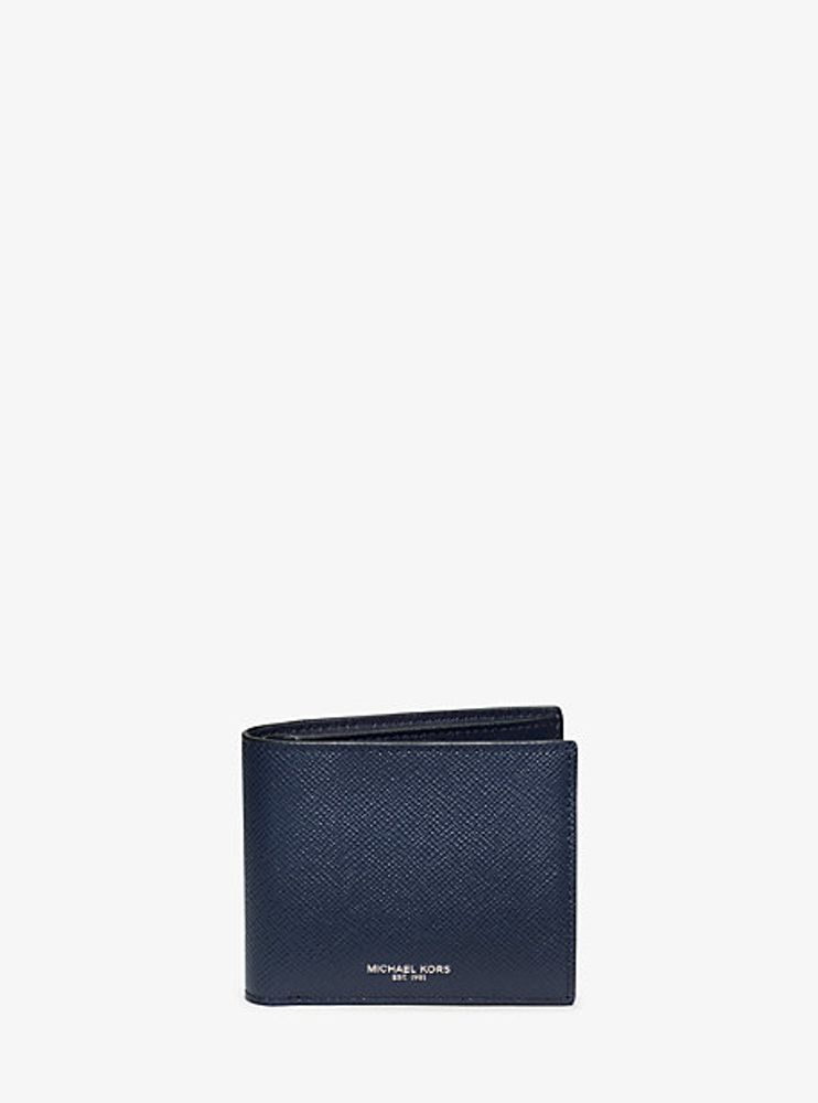 Harrison Crossgrain Leather Billfold Wallet With Passcase