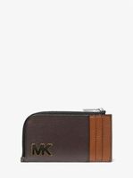 Hudson Two-Tone Leather Zip-Around Card Case