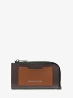 Hudson Two-Tone Leather Zip-Around Card Case