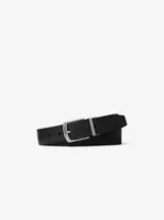 Ceinture en cuir à grain croisé