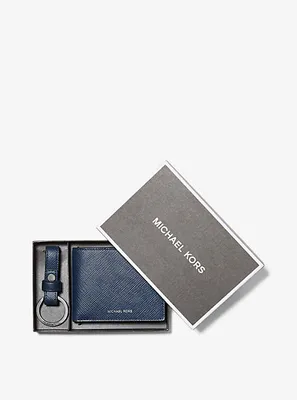 Crossgrain Leather Billfold Wallet With Keychain