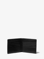 Portefeuille Hudson mince en cuir grainé