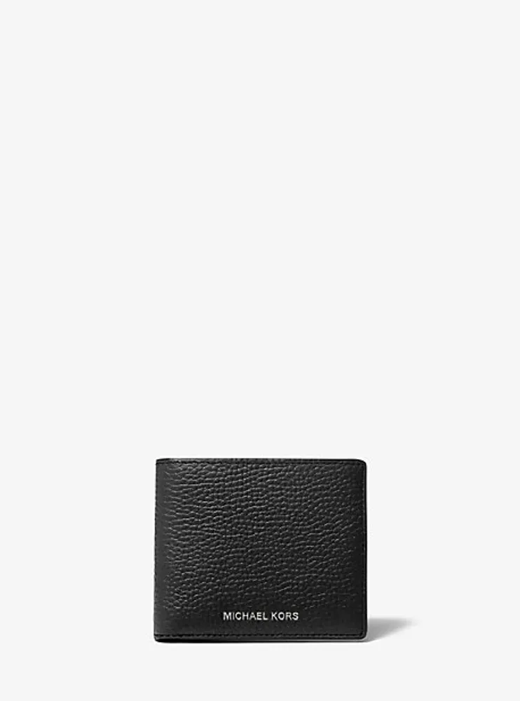 Portefeuille Hudson mince en cuir grainé