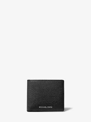 Portefeuille Hudson mince en cuir grainé
