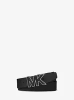 Logo Buckle Leather Belt