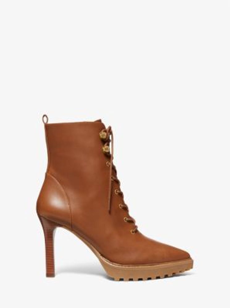 Michael Kors + Kyle Leather Lace-Up Boot | Galeries Capitale