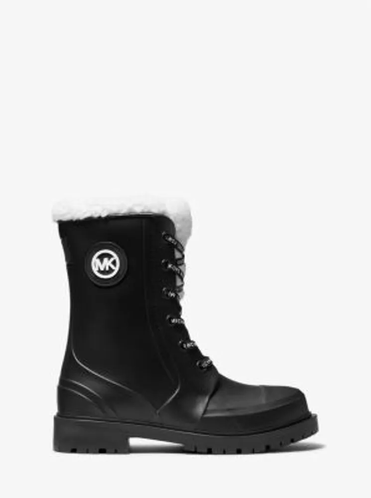 Montaigne Faux Shearling-Lined PVC Rain Boot