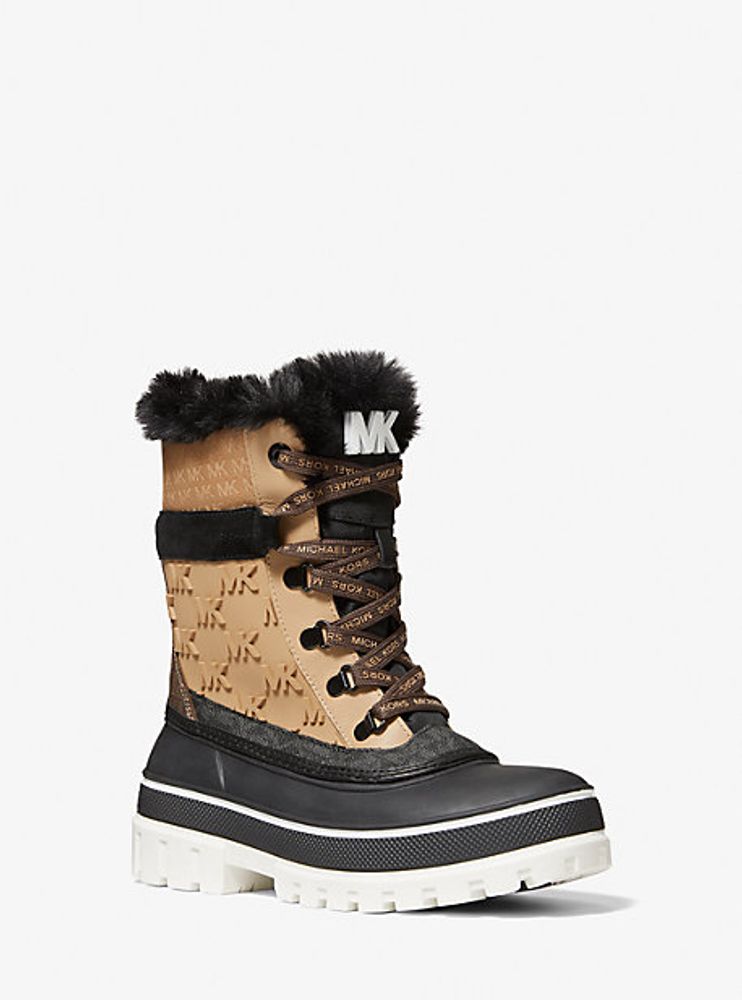 Michael Kors Ozzie Mixed-Media Rubber Boot | Metropolis at Metrotown