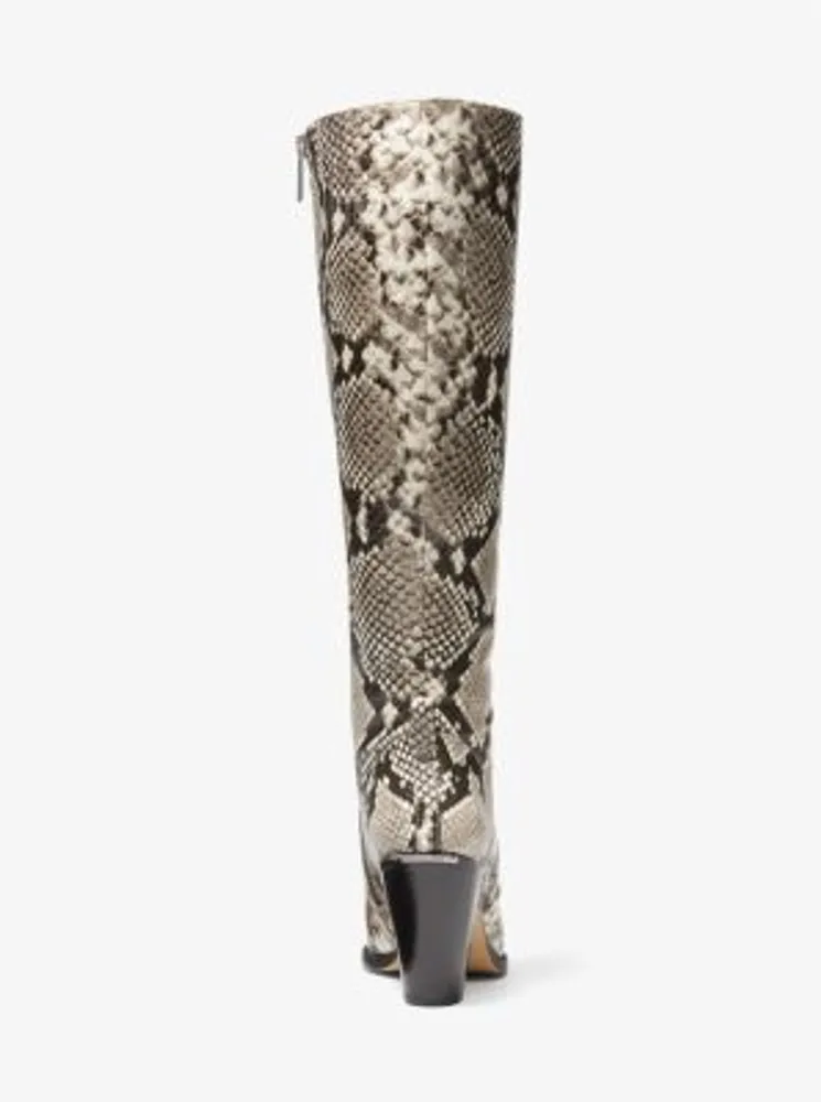 Michael Kors + Dover Python Embossed Faux Leather Knee Boot | Square One