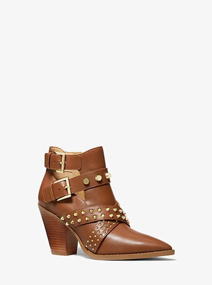 Michael Kors + Dover Astor Stud Leather Ankle Boot | Upper Canada Mall