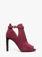 Lawson Suede Open-Toe Ankle Boot