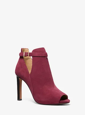 Lawson Suede Open-Toe Ankle Boot